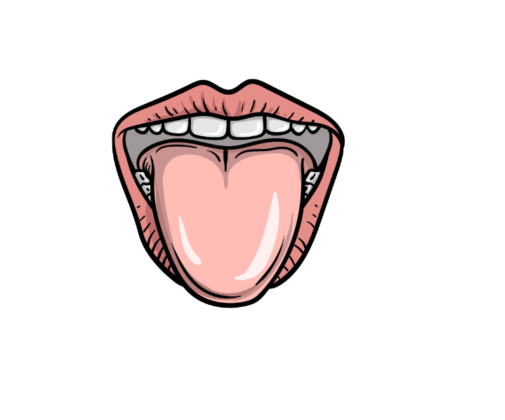 How to draw a tongue